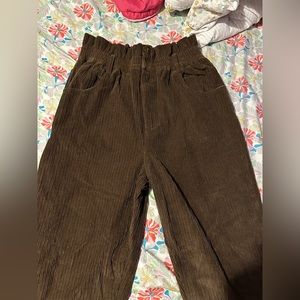Brown high waisted pants